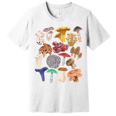 Mushroom Classification Types Mycology For Shroom Hunter Premium T-Shirt