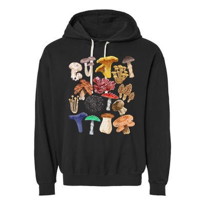 Mushroom Classification Types Mycology For Shroom Hunter Garment-Dyed Fleece Hoodie