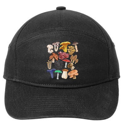Mushroom Classification Types Mycology For Shroom Hunter 7-Panel Snapback Hat