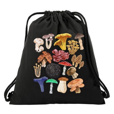 Mushroom Classification Types Mycology For Shroom Hunter Drawstring Bag