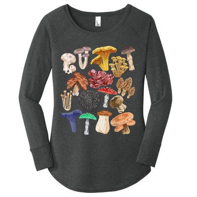 Mushroom Classification Types Mycology For Shroom Hunter Women's Perfect Tri Tunic Long Sleeve Shirt