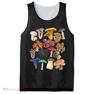 Mushroom Classification Types Mycology For Shroom Hunter Mesh Reversible Basketball Jersey Tank