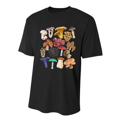 Mushroom Classification Types Mycology For Shroom Hunter Youth Performance Sprint T-Shirt