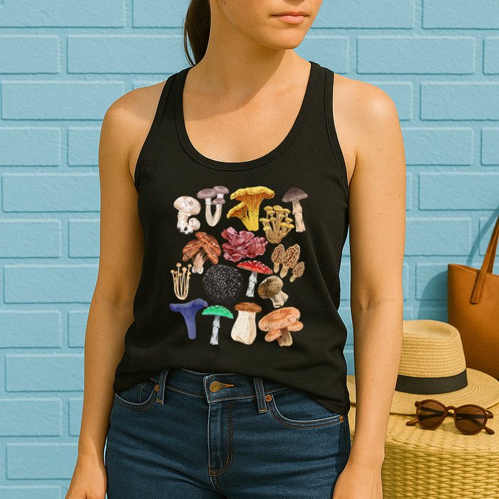 Mushroom Classification Types Mycology For Shroom Hunter Womens Tank Top