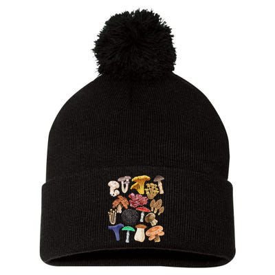 Mushroom Classification Types Mycology For Shroom Hunter Pom Pom 12in Knit Beanie