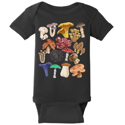Mushroom Classification Types Mycology For Shroom Hunter Baby Bodysuit