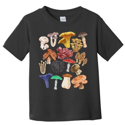 Mushroom Classification Types Mycology For Shroom Hunter Toddler T-Shirt
