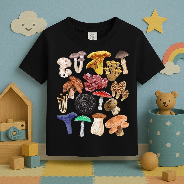 Mushroom Classification Types Mycology For Shroom Hunter Toddler T-Shirt