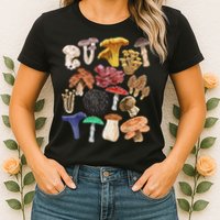 Mushroom Classification Types Mycology For Shroom Hunter Womens T-Shirt