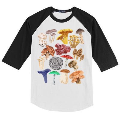 Mushroom Classification Types Mycology For Shroom Hunter Kids Colorblock Raglan Jersey