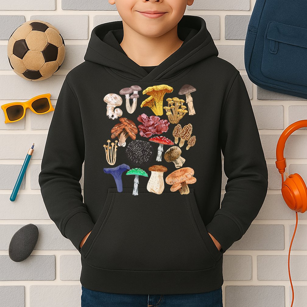 Mushroom Classification Types Mycology For Shroom Hunter Kids Hoodie