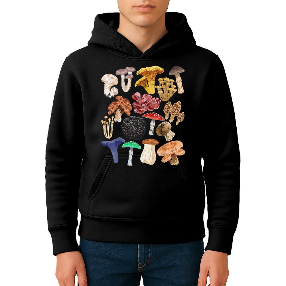 Mushroom Classification Types Mycology For Shroom Hunter Kids Hoodie