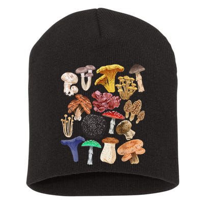 Mushroom Classification Types Mycology For Shroom Hunter Short Acrylic Beanie