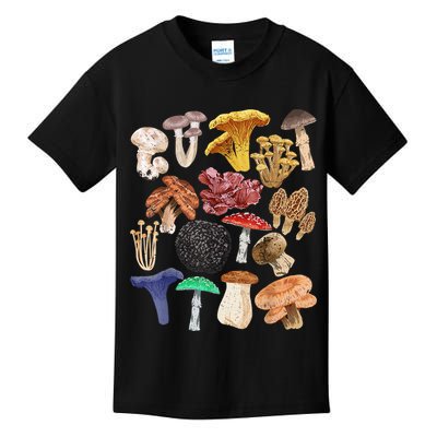 Mushroom Classification Types Mycology For Shroom Hunter Kids T-Shirt
