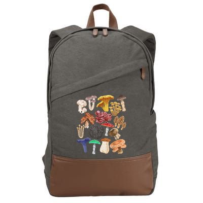 Mushroom Classification Types Mycology For Shroom Hunter Cotton Canvas Backpack