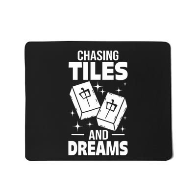 Mahjong Chasing Tiles And Dreams For Asian Player Mahjong Mousepad