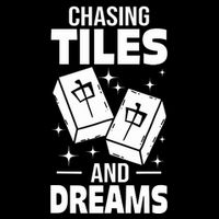 Mahjong Chasing Tiles And Dreams For Asian Player Mahjong Mousepad