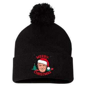 Merry Christmas Trump Humorous Christmas Pom Pom 12in Knit Beanie