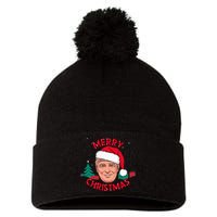 Merry Christmas Trump Humorous Christmas Pom Pom 12in Knit Beanie