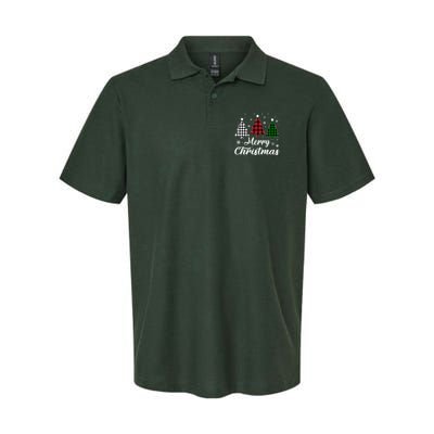 Merry Christmas Tree Xmas Buffalo Plaid Red White Green  Polo