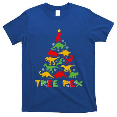 Merry Christmas Tree Rex Dinosaur Snowing Xmas Day Funny Gift Cool Gift T-Shirt