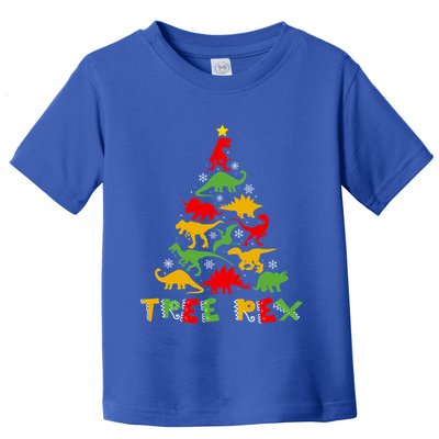 Merry Christmas Tree Rex Dinosaur Snowing Xmas Day Funny Gift Cool Gift Toddler T-Shirt