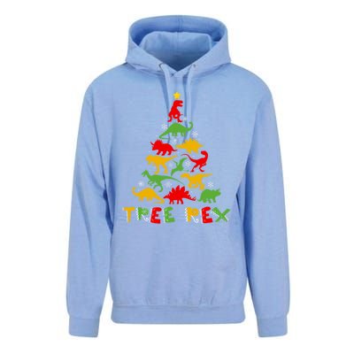 Merry Christmas Tree Rex Dinosaur Snowing Xmas Day Funny Gift Cool Gift Unisex Surf Hoodie