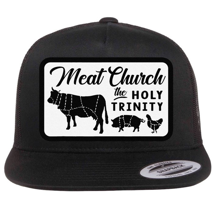 Meat Church The Holy Trinity Barbecue Grilling Flat Bill Trucker Hat