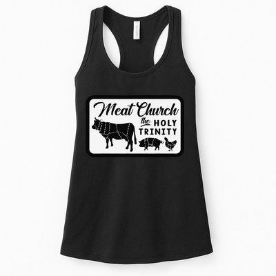 Meat Church The Holy Trinity Barbecue Grilling Womens Tank Top
