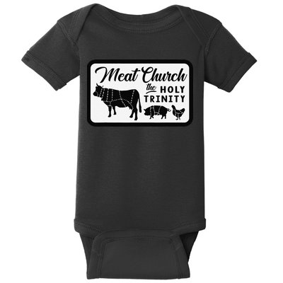 Meat Church The Holy Trinity Barbecue Grilling Baby Bodysuit