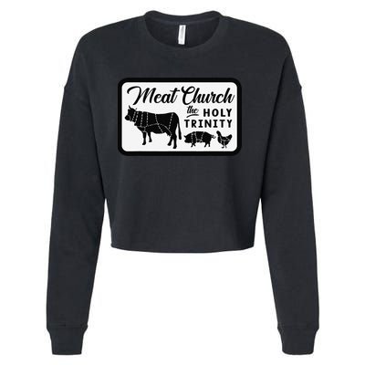 Meat Church The Holy Trinity Barbecue Grilling Cropped Pullover Crew
