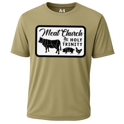 Meat Church The Holy Trinity Barbecue Grilling Cooling Performance Crew T-Shirt