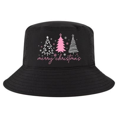 Merry Christmas Trees Winter Snow Snowflakes Girly Tank Top Cool Comfort Performance Bucket Hat