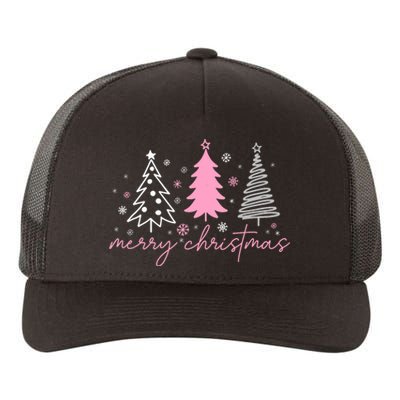 Merry Christmas Trees Winter Snow Snowflakes Girly Tank Top Yupoong Adult 5-Panel Trucker Hat