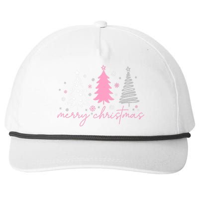 Merry Christmas Trees Winter Snow Snowflakes Girly Tank Top Snapback Five-Panel Rope Hat