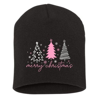 Merry Christmas Trees Winter Snow Snowflakes Girly Tank Top Short Acrylic Beanie