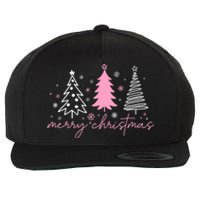 Merry Christmas Trees Winter Snow Snowflakes Girly Tank Top Wool Snapback Cap