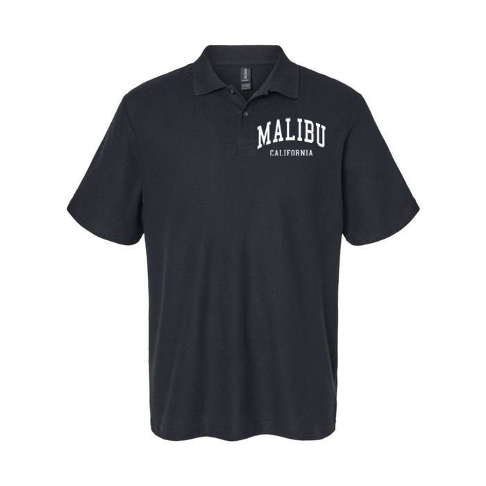 Malibu California Throwback Design Classic Softstyle Adult Sport Polo