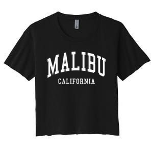 Malibu California Throwback Design Classic Women's Crop Top Tee