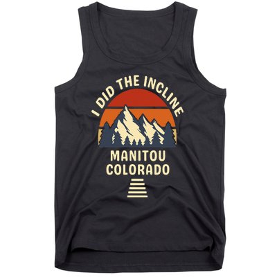 Manitou Colorado The Incline Hike I Did It Retro Sunset Tank Top