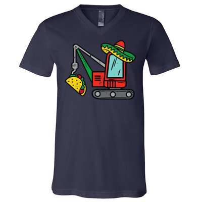 Mexican Crane Tacos Cinco De Mayo Fiesta V-Neck T-Shirt