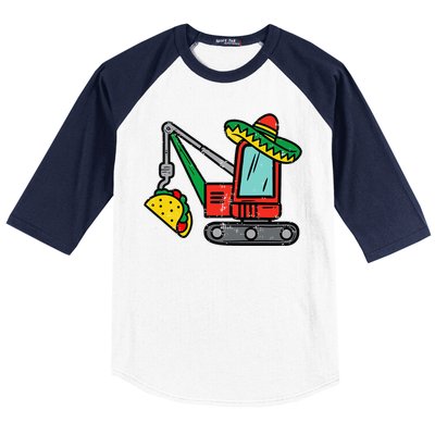 Mexican Crane Tacos Cinco De Mayo Fiesta Baseball Sleeve Shirt