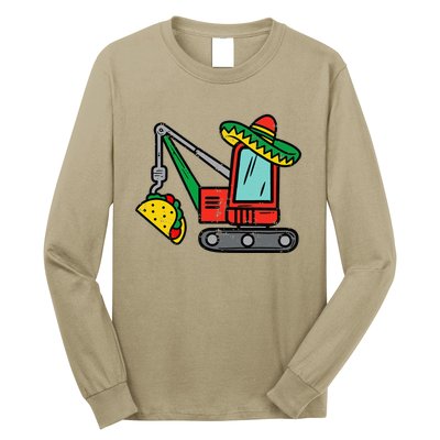 Mexican Crane Tacos Cinco De Mayo Fiesta Long Sleeve Shirt