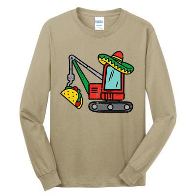 Mexican Crane Tacos Cinco De Mayo Fiesta Tall Long Sleeve T-Shirt