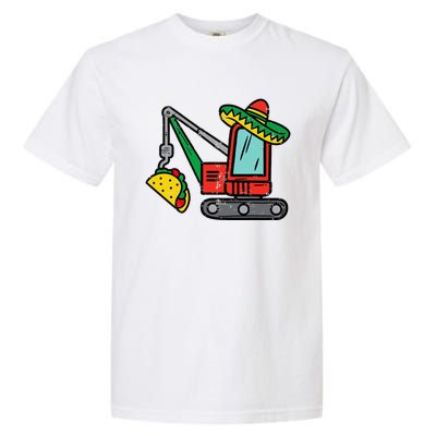 Mexican Crane Tacos Cinco De Mayo Fiesta Garment-Dyed Heavyweight T-Shirt