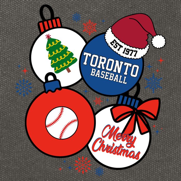 Merry Christmas Toronto Baseball Est 1977 Cotton Canvas Backpack