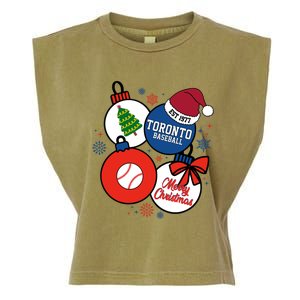 Merry Christmas Toronto Baseball Est 1977 Garment-Dyed Women's Muscle Tee