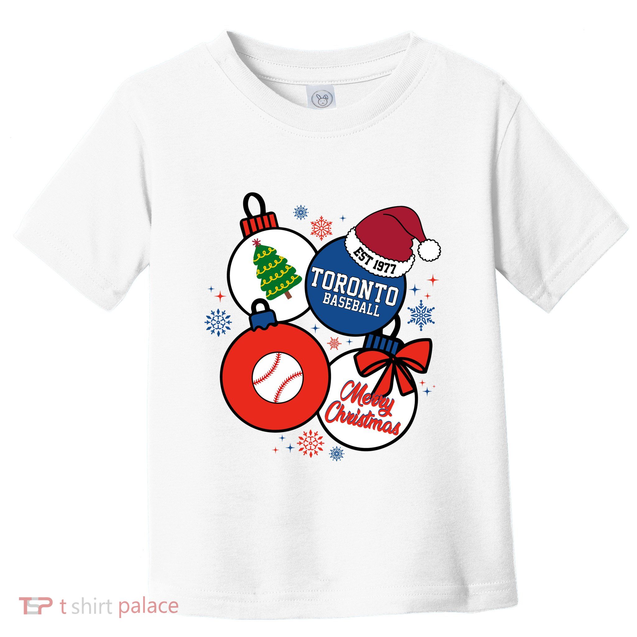 Merry Christmas Toronto Baseball Est 1977 Toddler T-Shirt