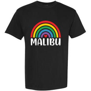 Malibu California Travel I Love Malibu Usa Gift Garment-Dyed Heavyweight T-Shirt