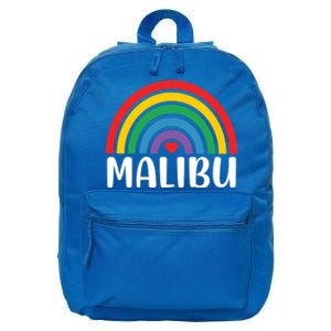 Malibu California Travel I Love Malibu Usa Gift 16 in Basic Backpack